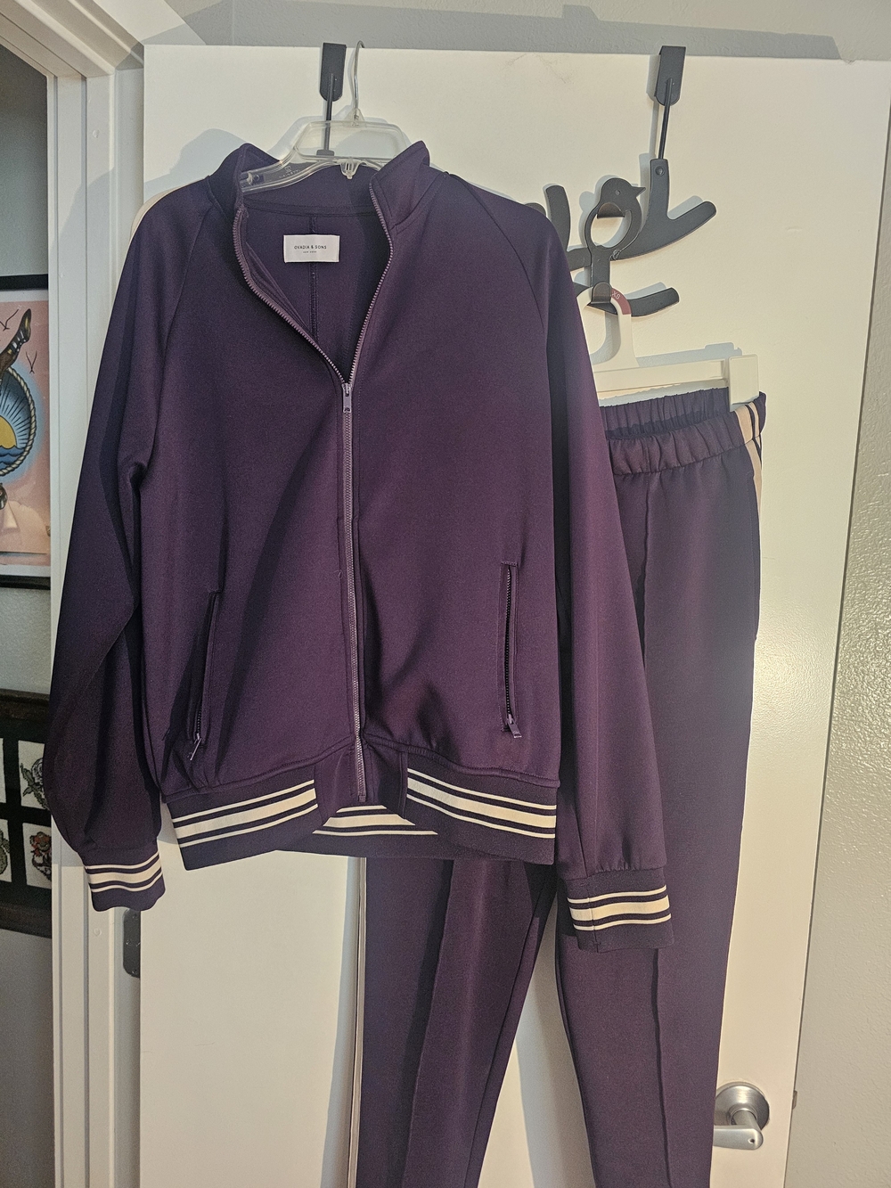 Ovadia & Sons Purple Track Suit Set Size M Ovadia & Sons New York